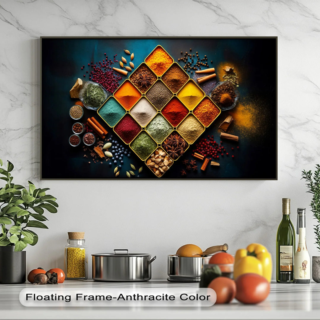 Colorful Spice Grid – Kitchen Canvas Prints - MyPhotoStation