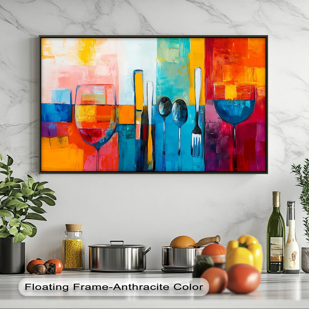 Modern Table Setting – Kitchen Canvas Print - MyPhotoStation