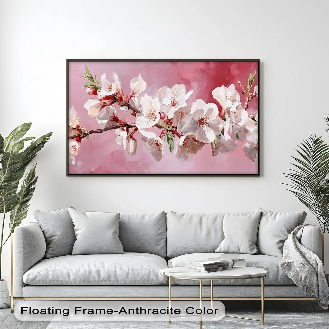 Blossoming Almond Branch – Pink Canvas Print - MyPhotoStation