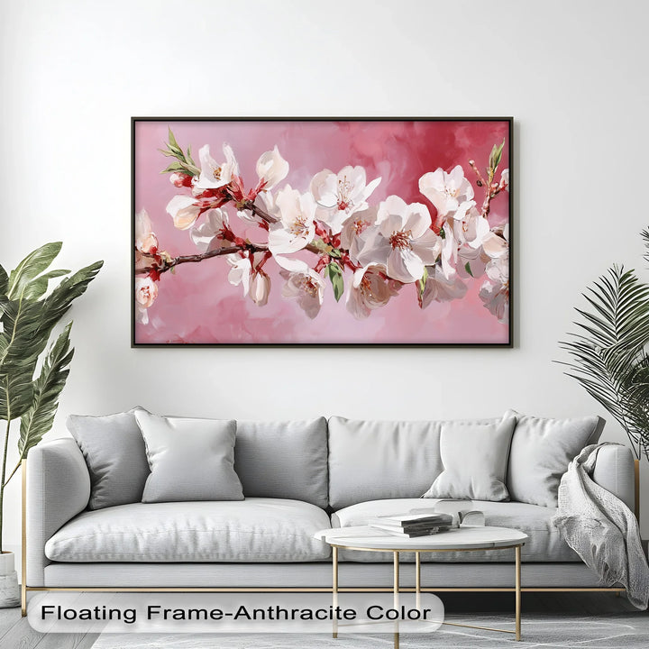 Blossoming Almond Branch – Pink Canvas Print - MyPhotoStation