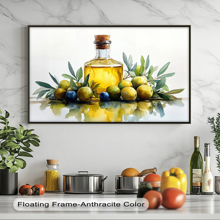 Golden Essence – Olive Oil and Olives Kitchen Canvas Prints - MyPhotoStation
