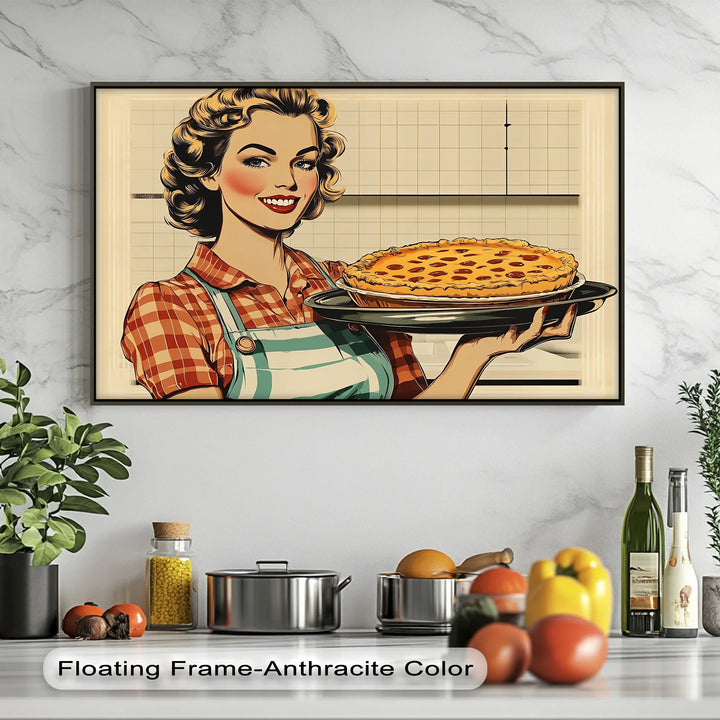 Retro Baker's Delight – Vintage Pie-Making Kitchen Canvas Prints - MyPhotoStation