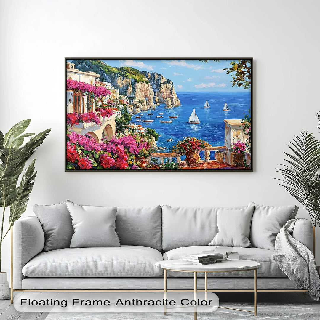 Capri Dreamscape – Mediterranean Coastline Canvas Print - MyPhotoStation