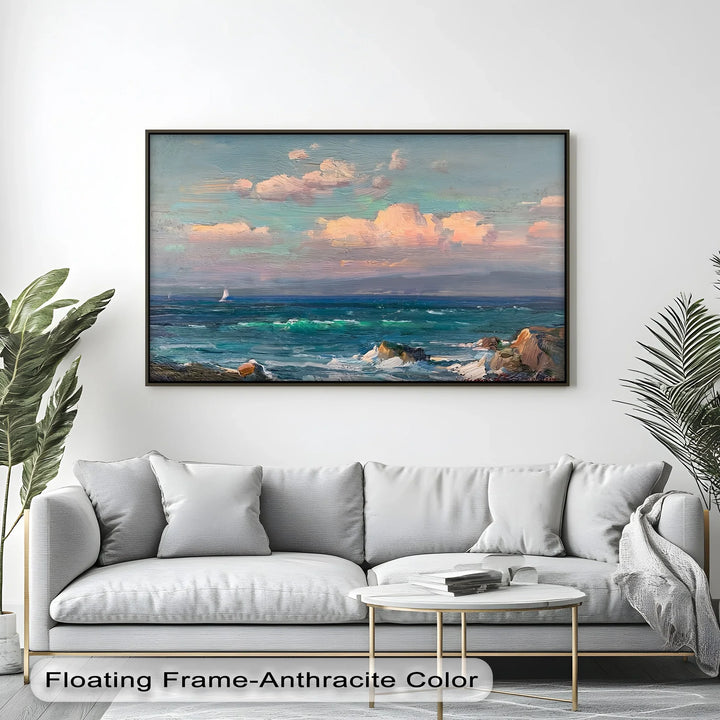 Twilight over the Sea – Romantic Coastal Canvas Print - MyPhotoStation
