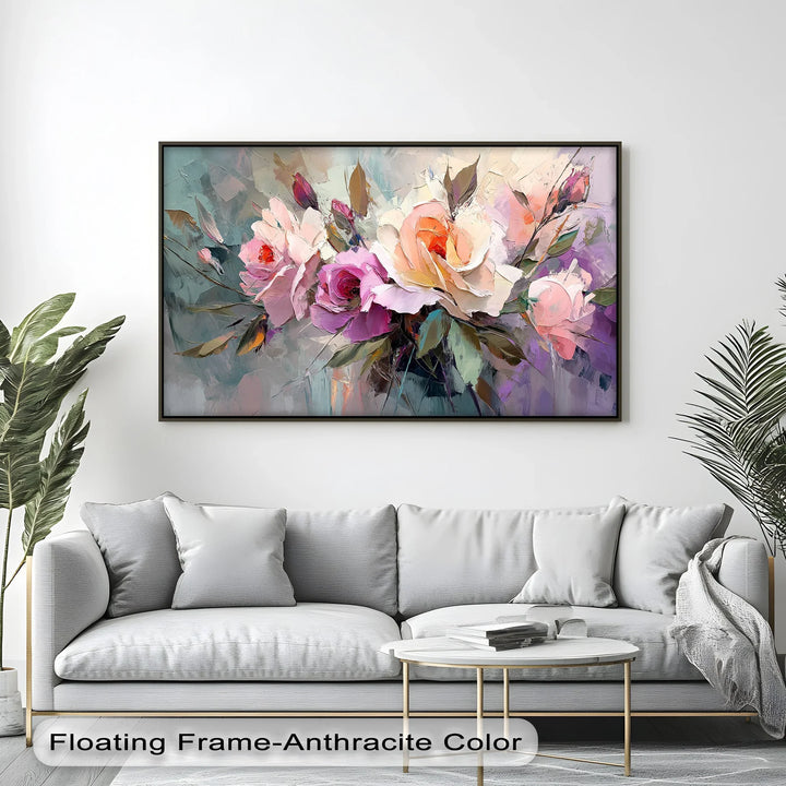 Romantic Rose Garden – Pink Floral Canvas Print - MyPhotoStation
