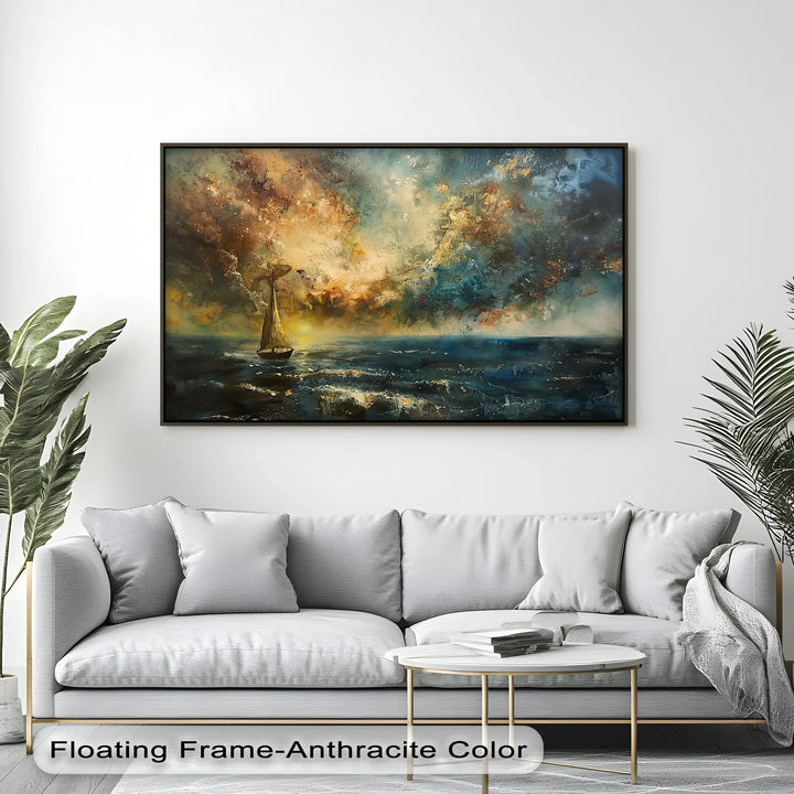Stormlight Voyage – Dramatic Ocean Canvas Print - MyPhotoStation