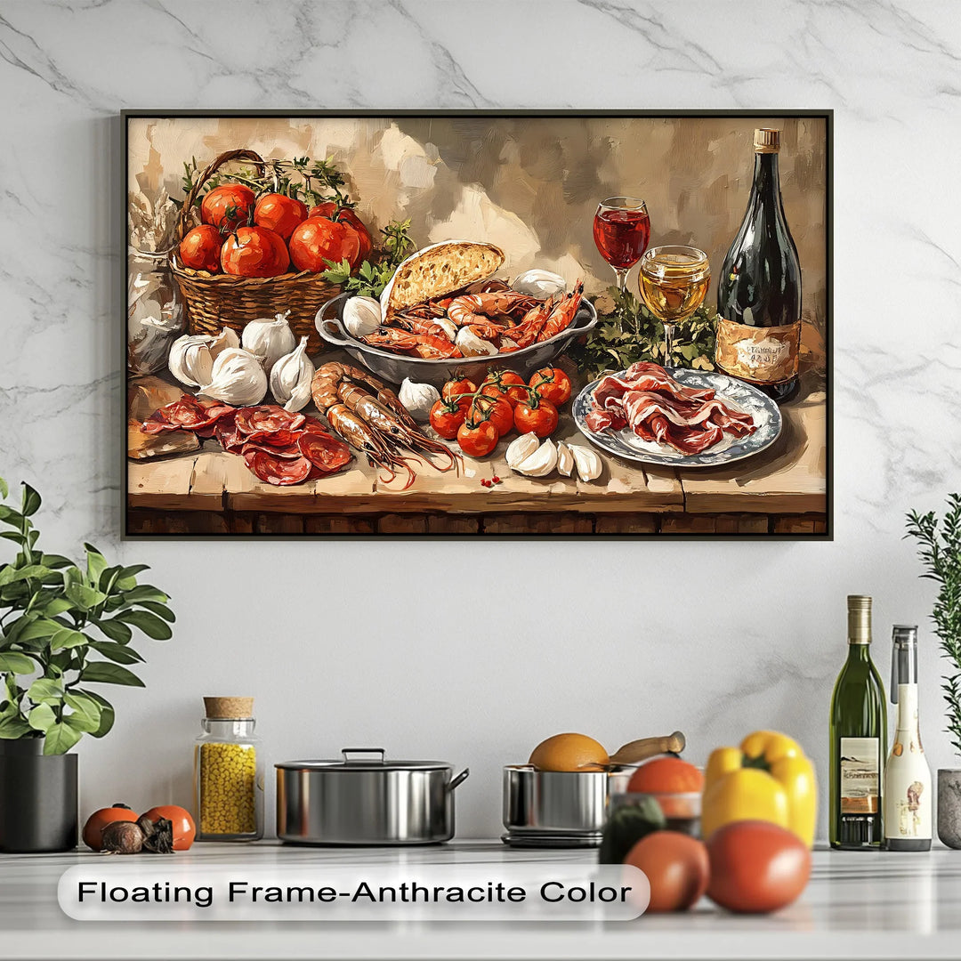 Mediterranean Delights – Gourmet Feast Kitchen Canvas Print - MyPhotoStation