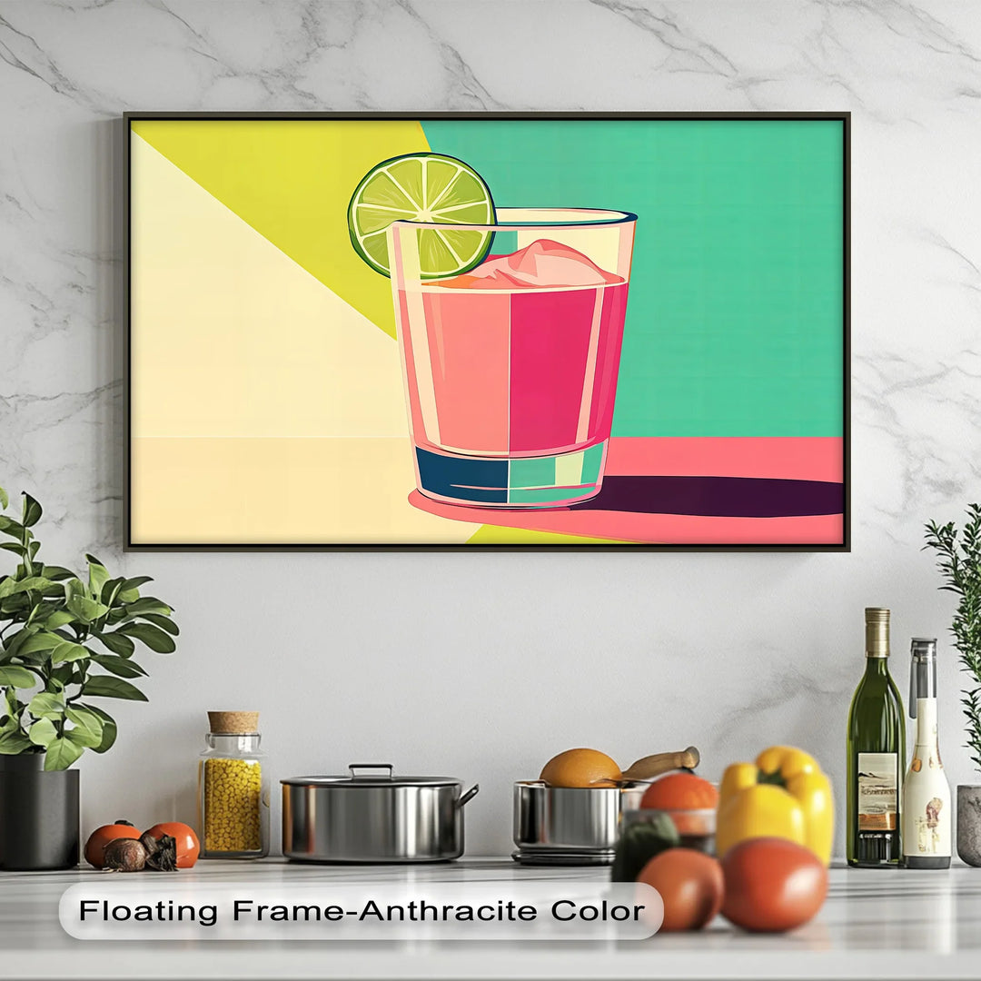 Pop Art Pink Lemonade – Kitchen Retro Drink Canvas Print - MyPhotoStation