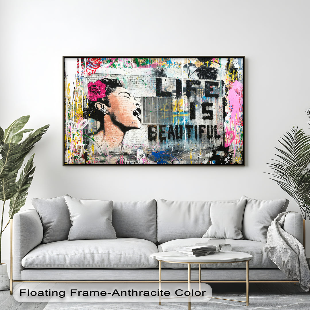 Amalfi Citrus Escape – Stampa su tela con aranceto mediterraneo