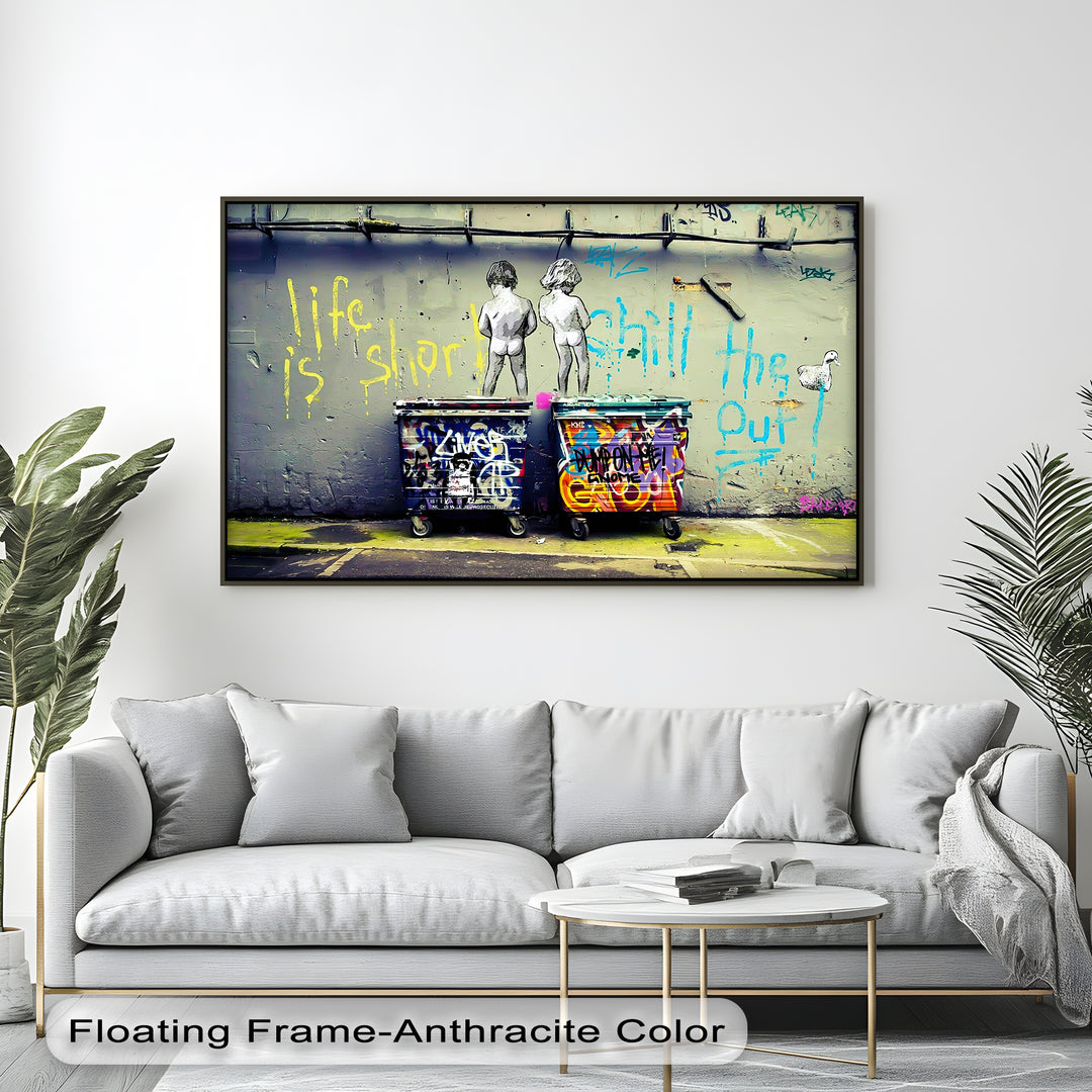 Amalfi Citrus Escape – Stampa su tela con aranceto mediterraneo