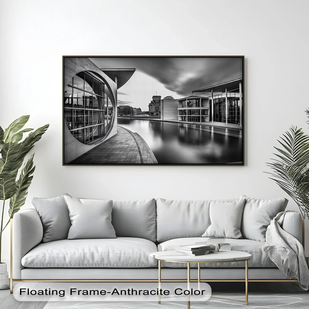 Modern Berlin Architecture – Black and White Canvas Print - MyPhotoStation