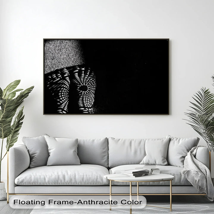 Light and Pattern – Abstract Black and White Canvas Print - MyPhotoStation