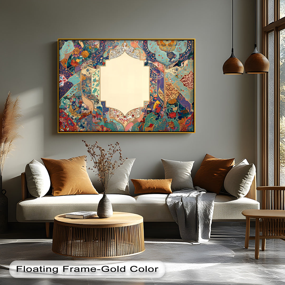 Persian Floral Mosaic Harmony – Persian Canvas Print