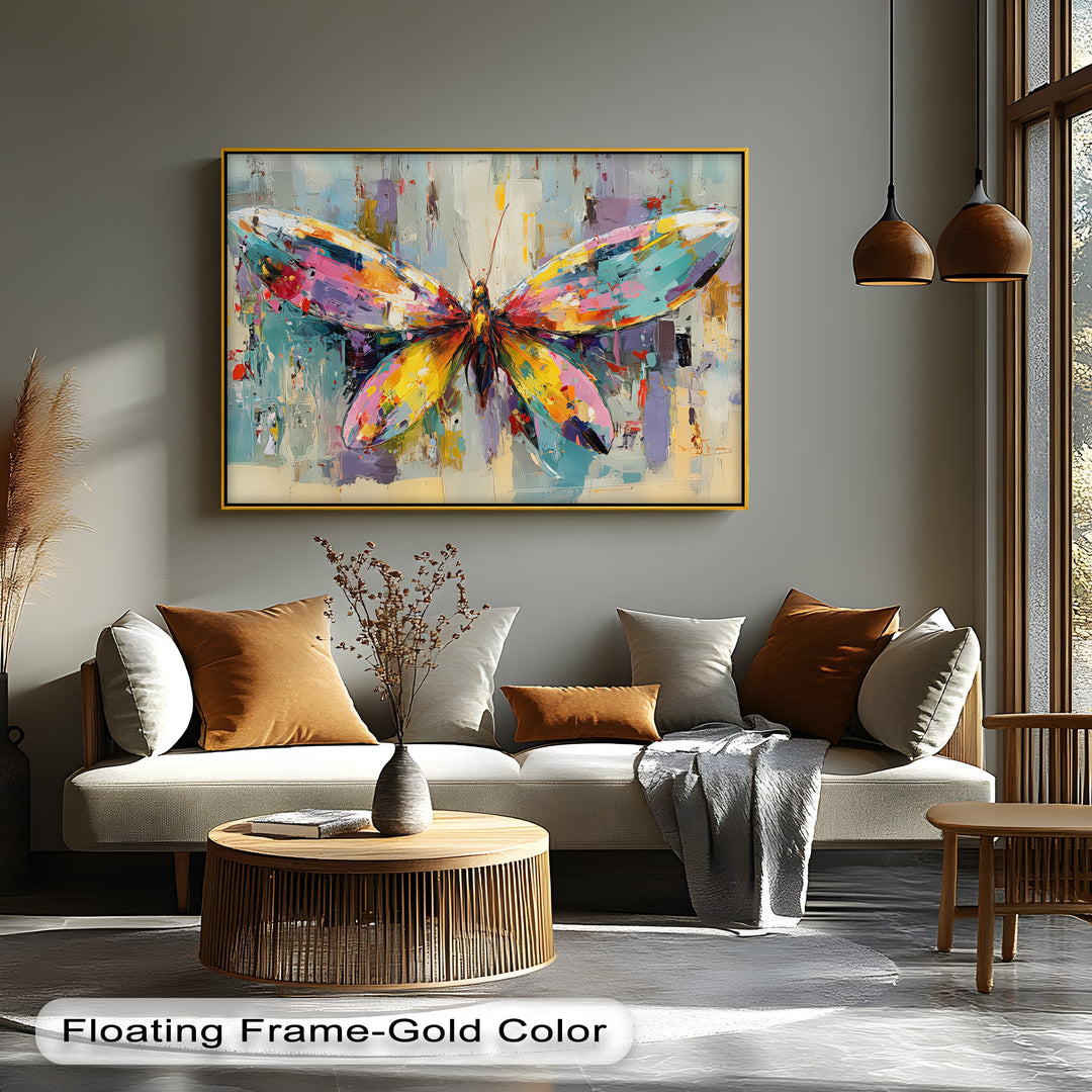 Radiant Transformation – Abstract Butterfly Canvas Print