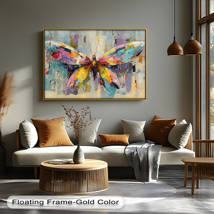 Radiant Transformation – Abstract Butterfly Canvas Print