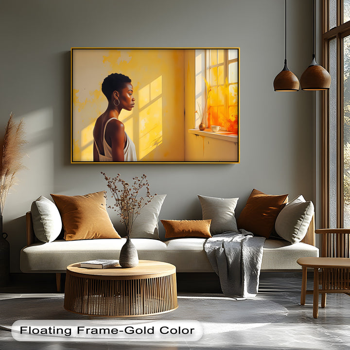 Golden Solitude – Erotic Canvas Wall Art | Abstract Art