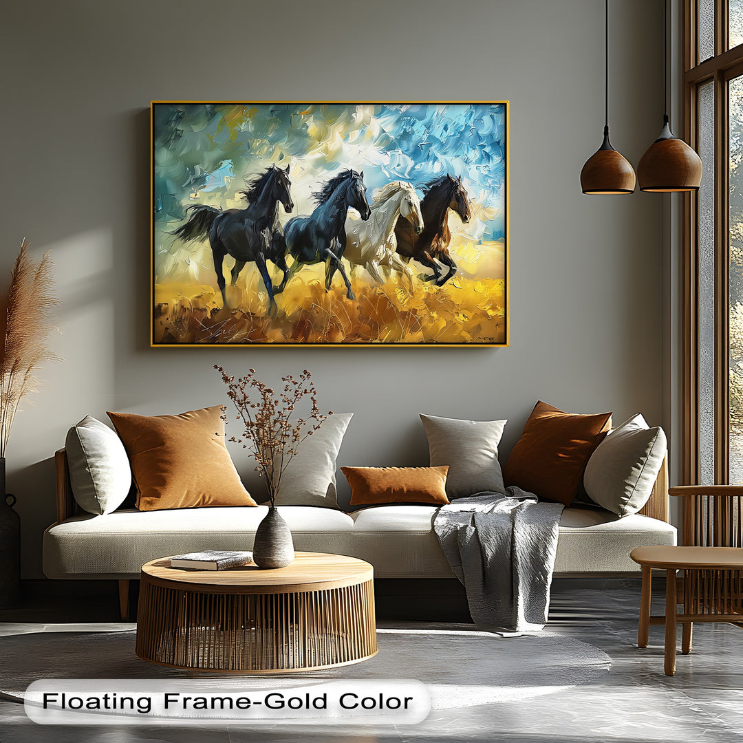 Elemental Gallop – Wild Horses in Motion Canvas Print