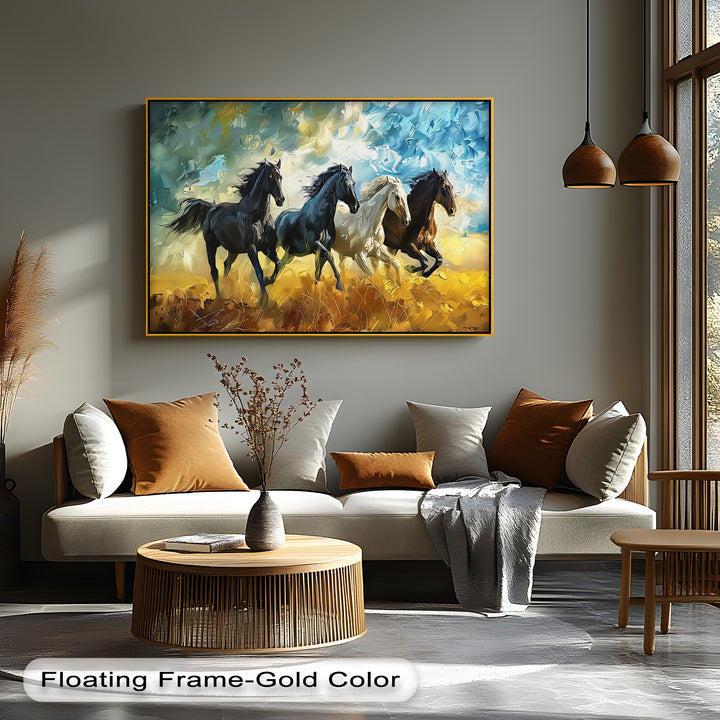 Elemental Gallop – Wild Horses in Motion Canvas Print