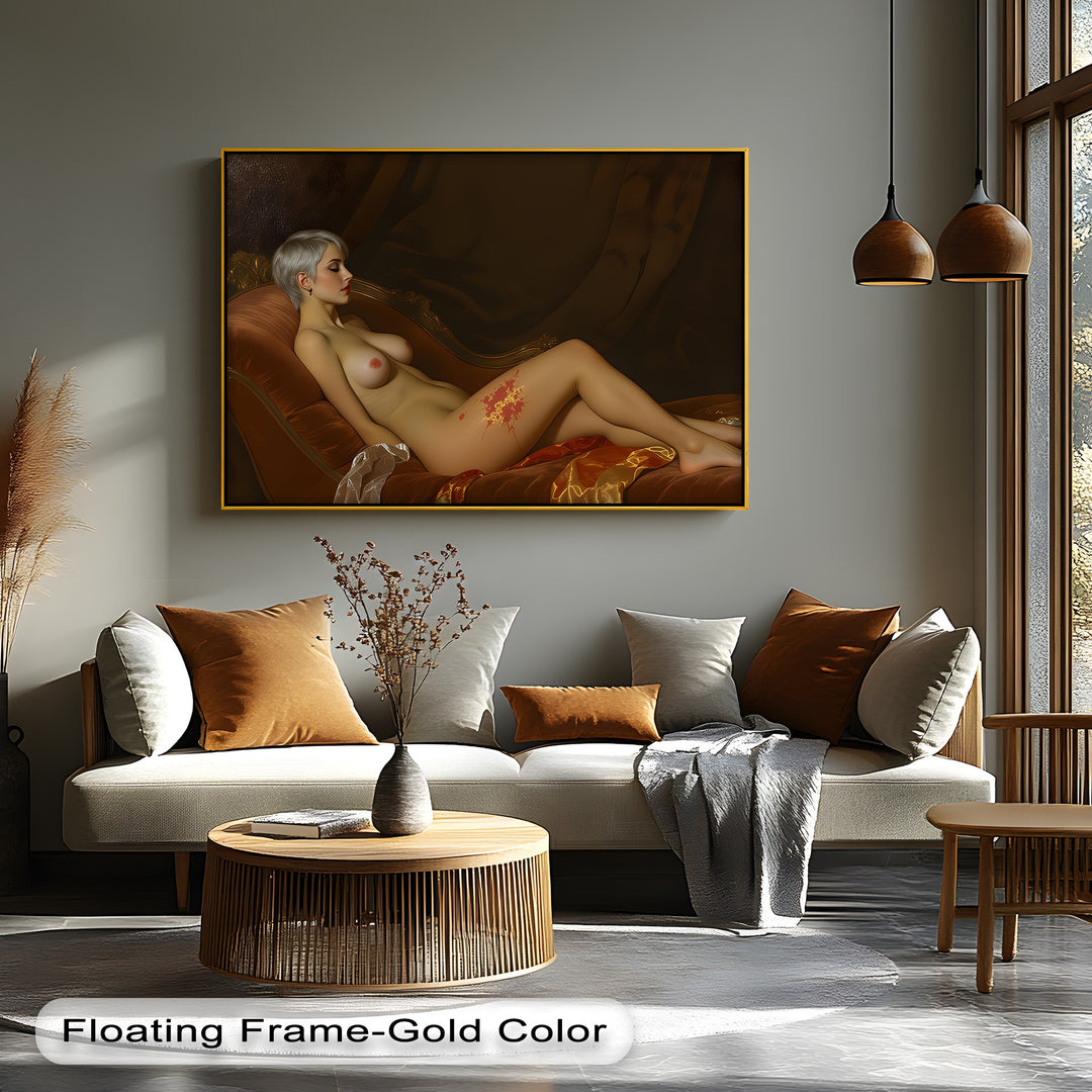 Crimson Bloom – Erotic Framed Canvas Wall Art | Sexy Wall Art
