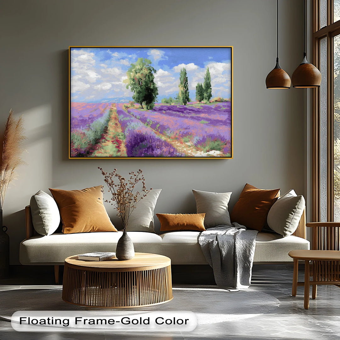 Lavender Fields Under Blue Sky – Canvas Print - MyPhotoStation