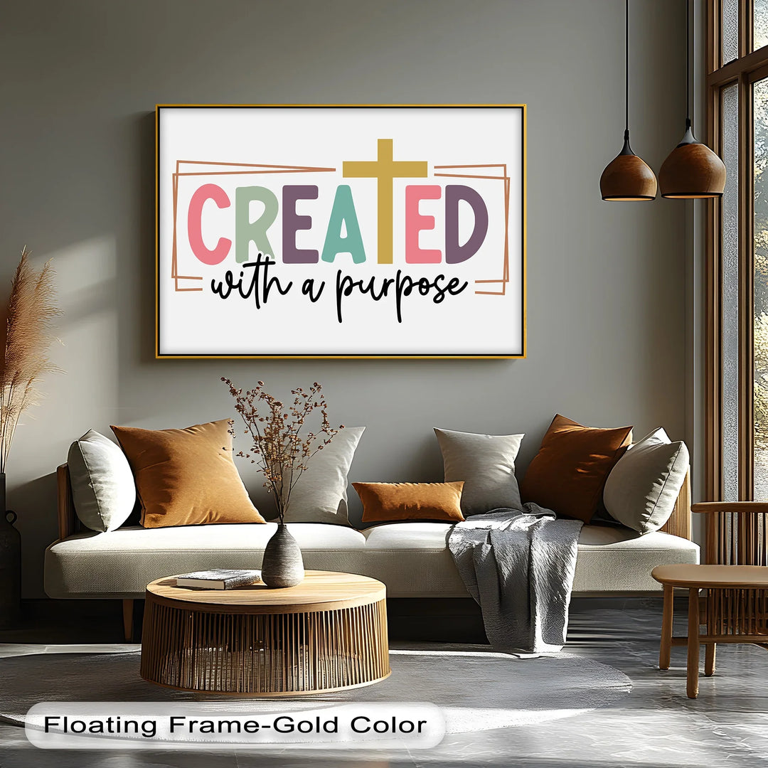 Created with a Purpose – Christian Canvas Print - MyPhotoStation