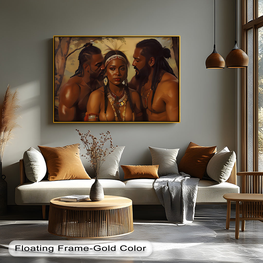 Tribal Seduction – Erotic Tribal Themed Canvas Wall Art | Framed Art