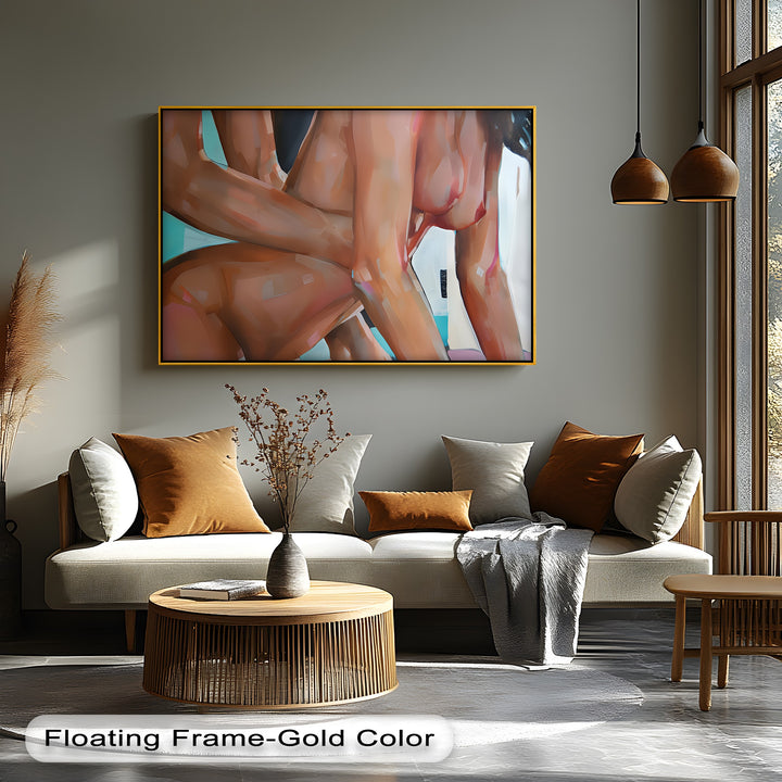 Tangled Flesh – Erotic Abstract Couple Canvas Wall Art | Biggest Canvas