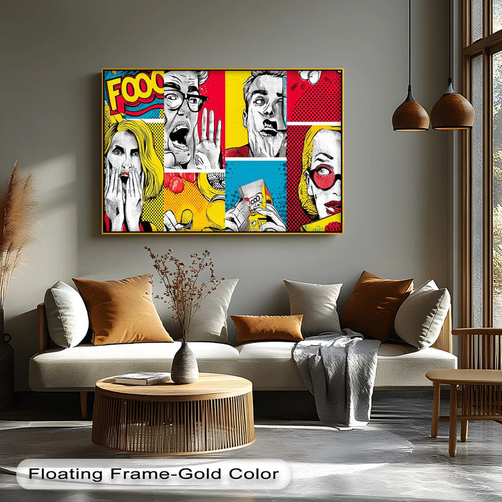Pop Art Expressions – Comic Strip Style Canvas Print