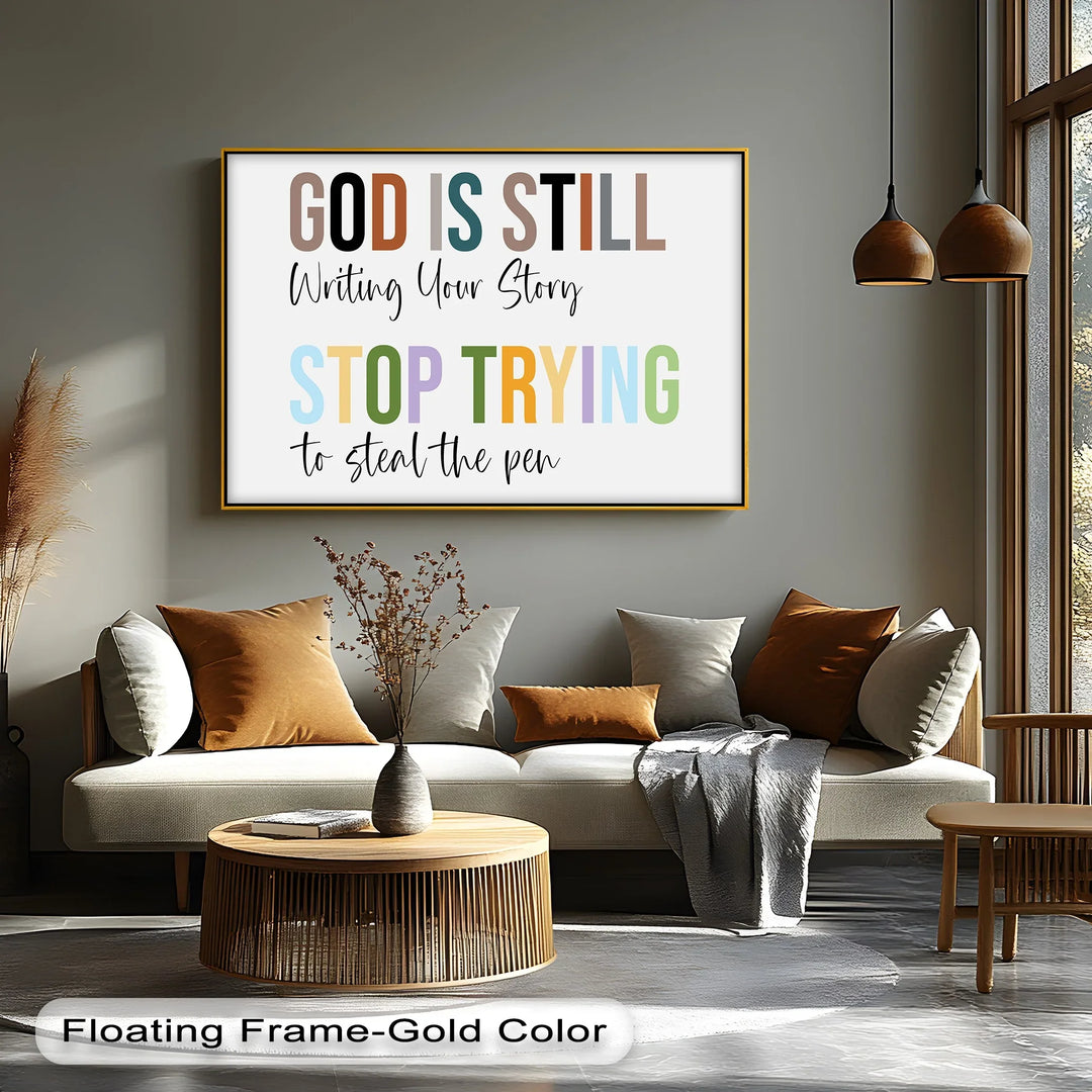 God Is Still Writing Your Story – Motivational Christian Canvas Print - MyPhotoStation