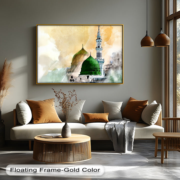 Masjid Al-Nabawi – Green Dome Islamic Wall Art