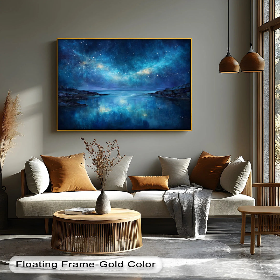 Celestial Coastline – Dreamy Galaxy Sky Reflection Canvas Print - MyPhotoStation
