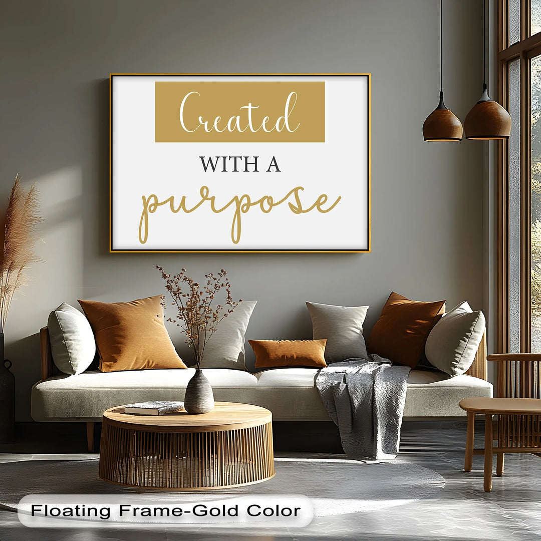Created with a Purpose – Inspirational Canvas Print - MyPhotoStation