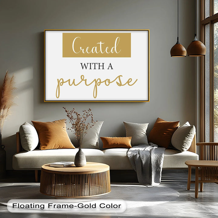 Created with a Purpose – Inspirational Canvas Print - MyPhotoStation