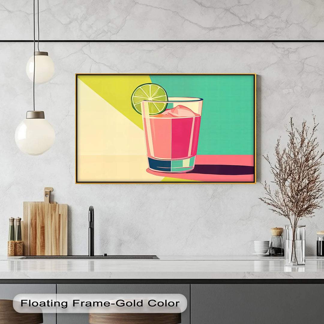 Pop Art Pink Lemonade – Kitchen Retro Drink Canvas Print - MyPhotoStation
