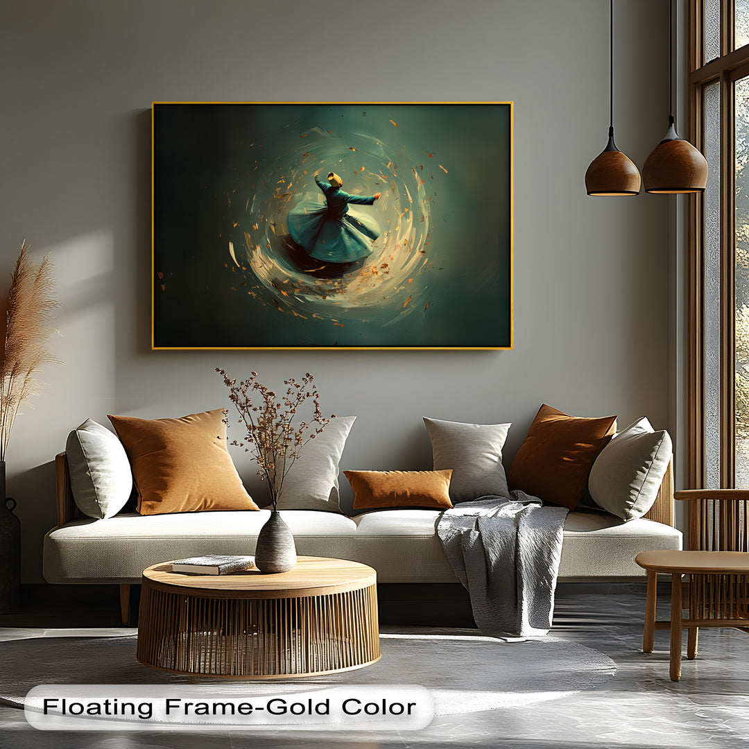 Whirl of the Soul – Sufi Dervish Spiritual Canvas Print