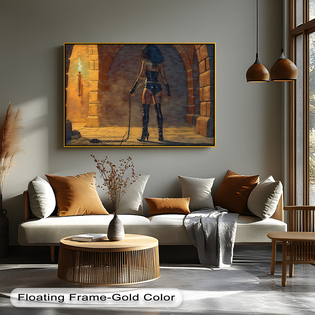 Dungeon Desire – Erotic Framed Canvas Wall Art | Nude Artwork