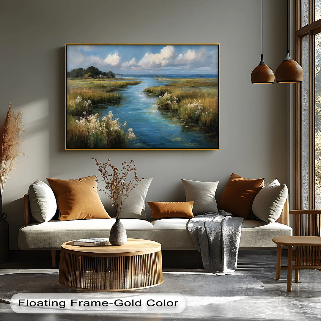 Tranquil Waters – Coastal Marshland Landscape Canvas Print - MyPhotoStation