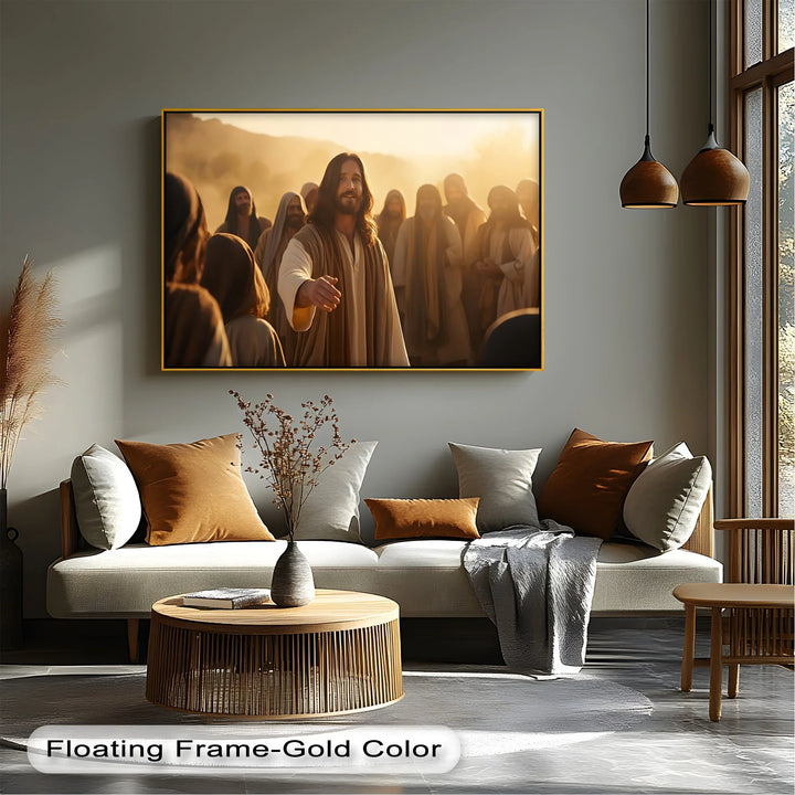 Come, Follow Me – Jesus Calling to the Crowd Canvas Print - MyPhotoStation