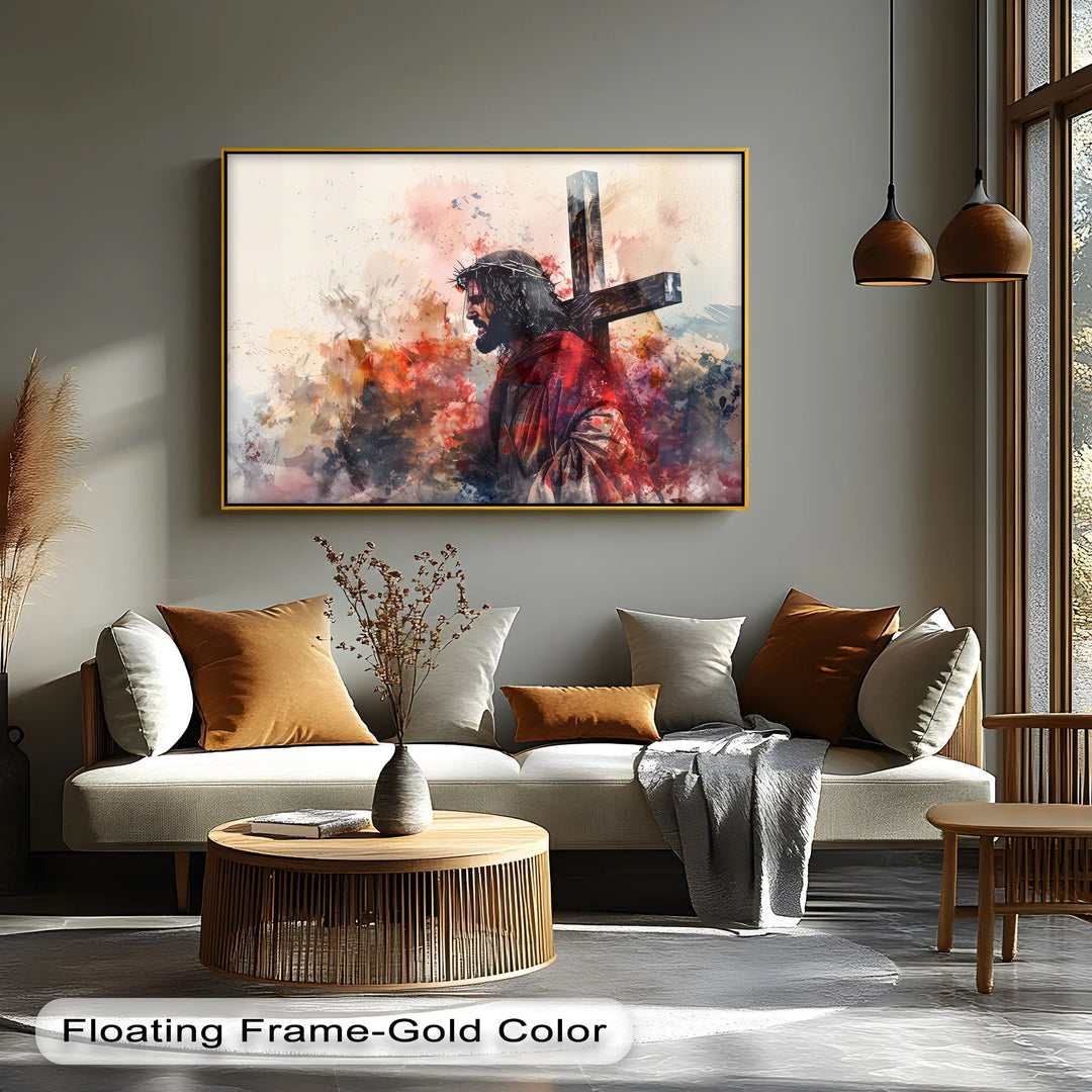 Crown of Thorns – Jesus Carrying the Cross Canvas Print