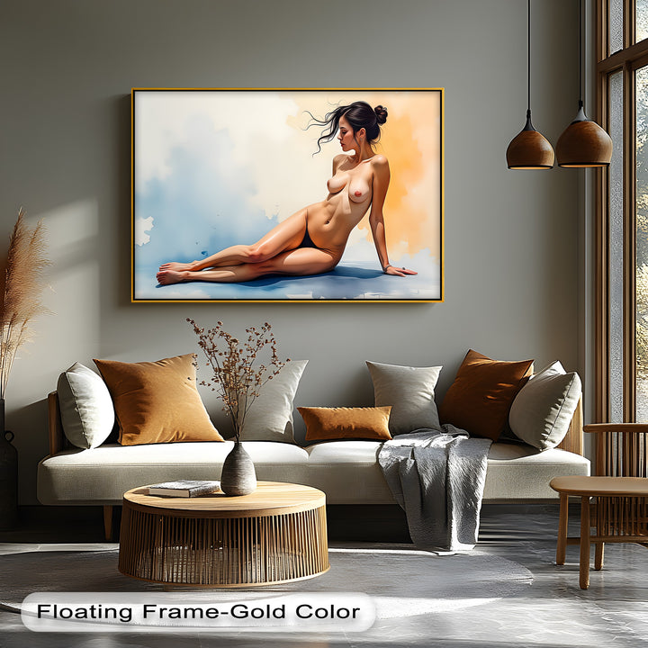 Reclining Nude in Soft Light – Erotic Canvas Wall Art | Naked Art