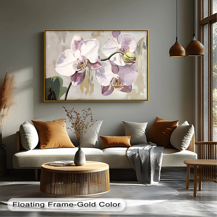 Orchid Grace – Soft White and Lavender Floral Canvas Wall Art - MyPhotoStation