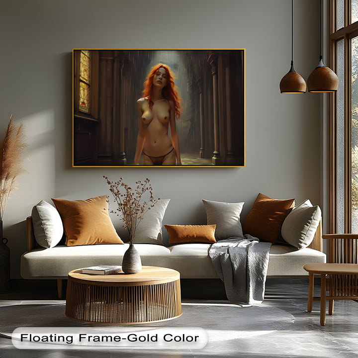 Crimson Confession – Erotic Dark Moody Canvas Wall Art | Framed Art