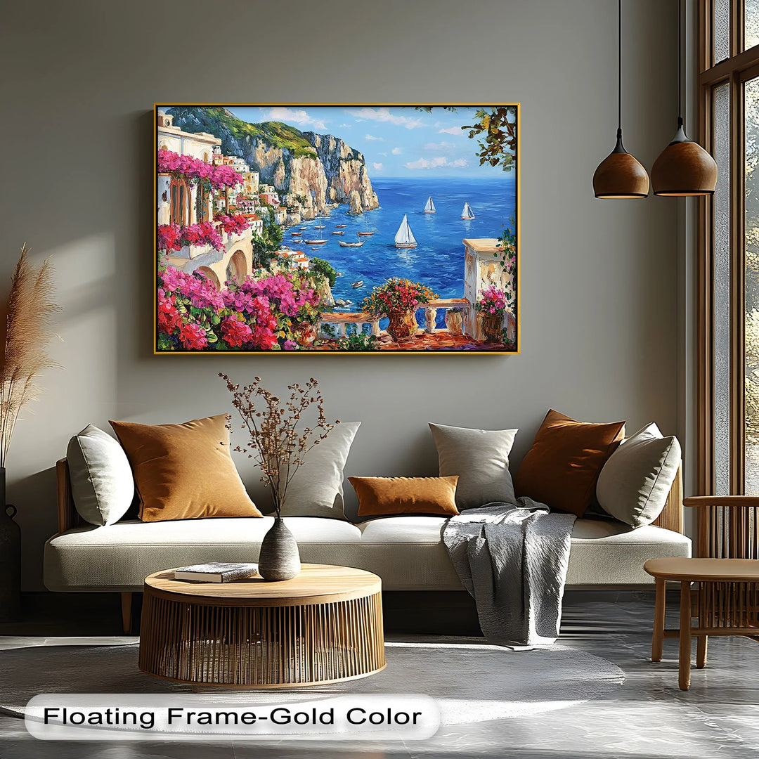 Capri Dreamscape – Mediterranean Coastline Canvas Print - MyPhotoStation