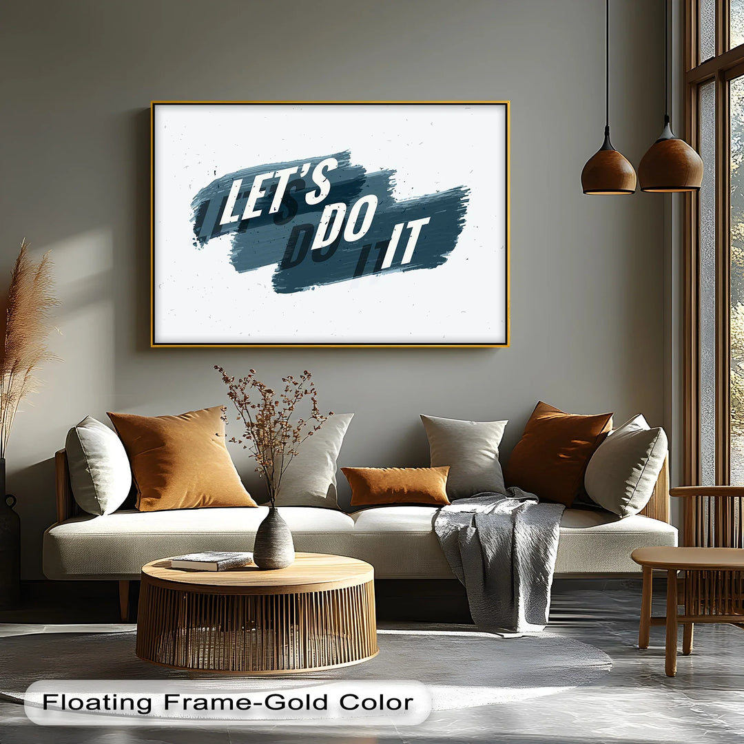 Let’s Do It – Bold Brushstroke Motivational Canvas Print