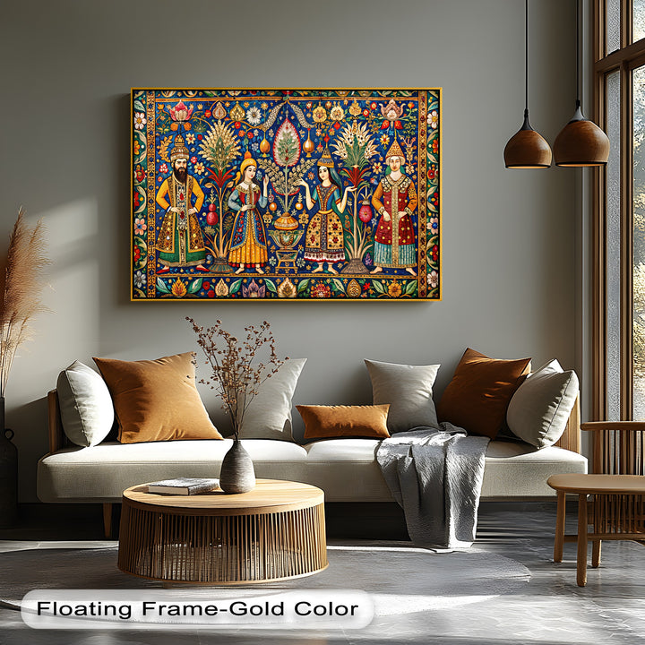 Royal Garden Gathering – Persian Canvas Print