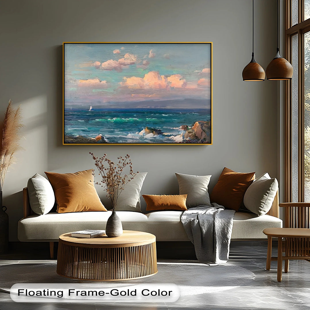 Twilight over the Sea – Romantic Coastal Canvas Print - MyPhotoStation