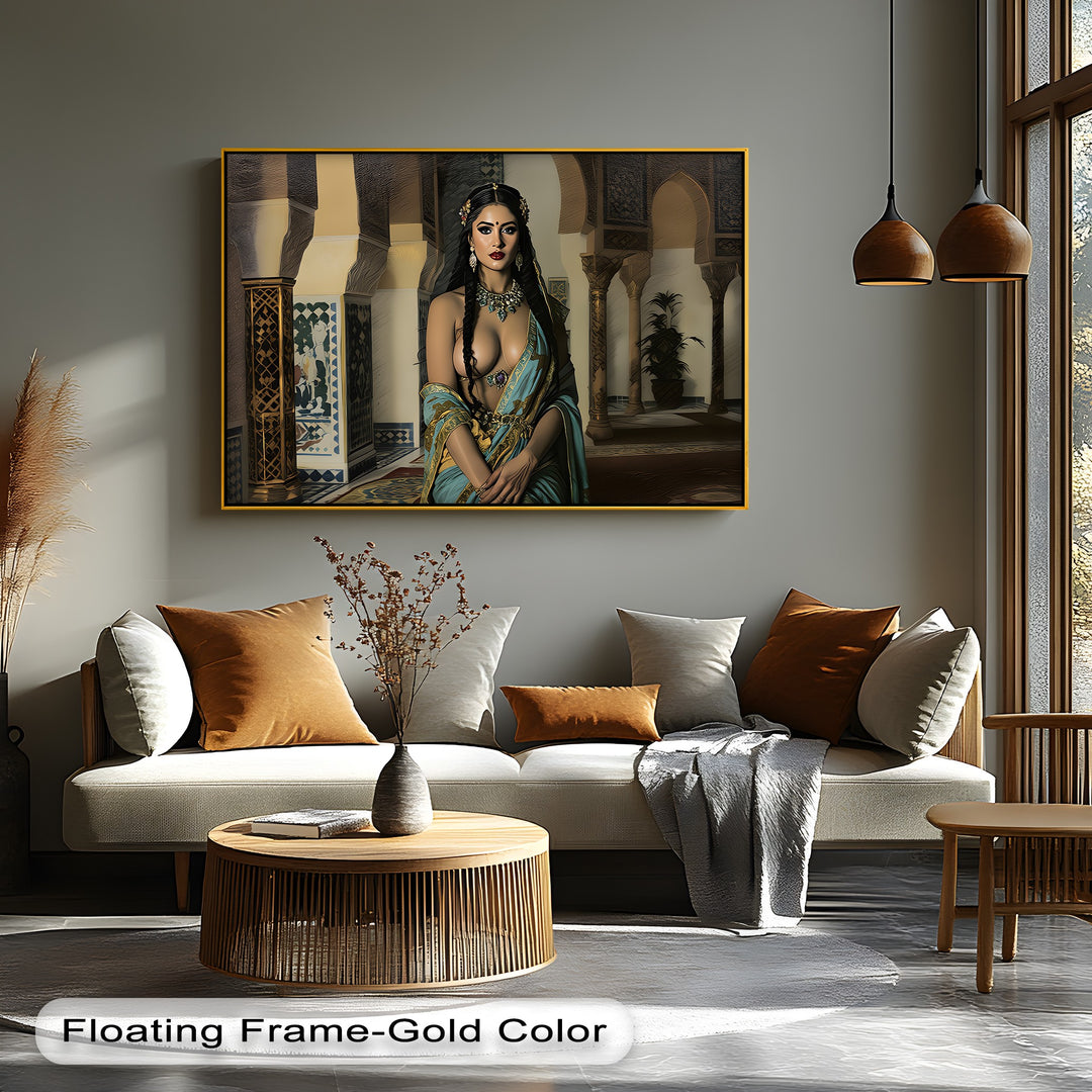 Sapphire Sultaness – Exotic Erotic Canvas Wall Art | Naked Canvas Prints