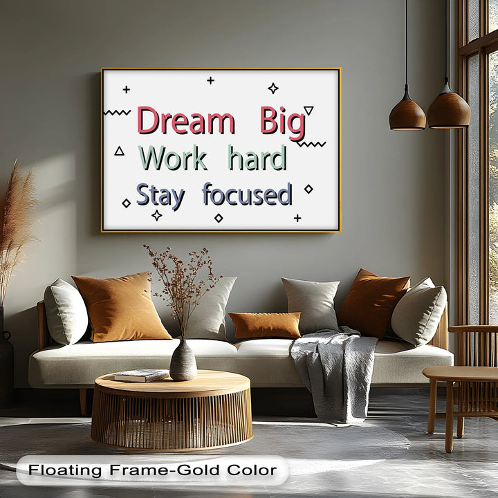 Dream Big Typography – Motivational Canvas Wall Art
