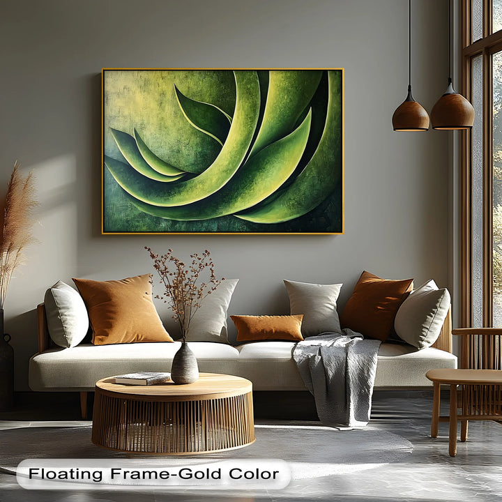 Verdant Motion – Abstract Green Botanical Canvas Print - MyPhotoStation