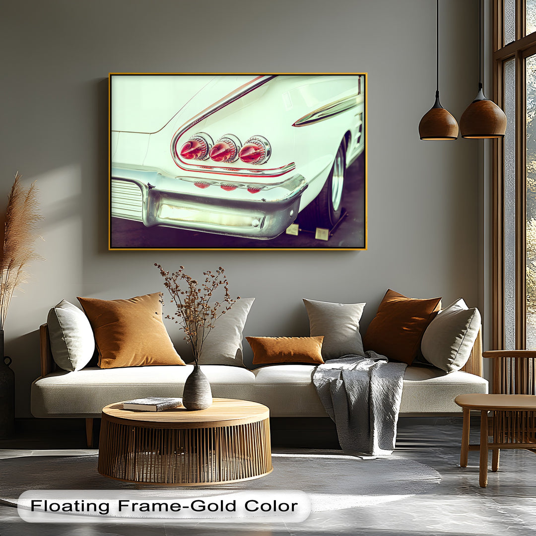 Tail Light Royalty – Classic Chrome Fins Canvas Print